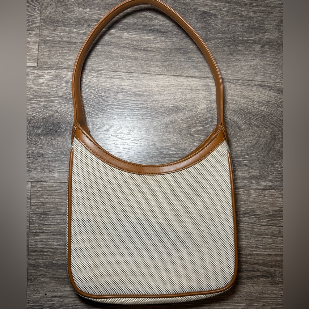 Miztique Tan and Cream Shoulder Bag